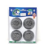 Wholesale - SCOURER, 4PC STAINLESS STEEL, UPC: 810002200465